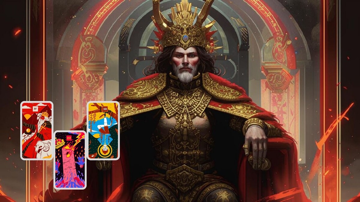 Император вместе с Повешенным образуют Башню