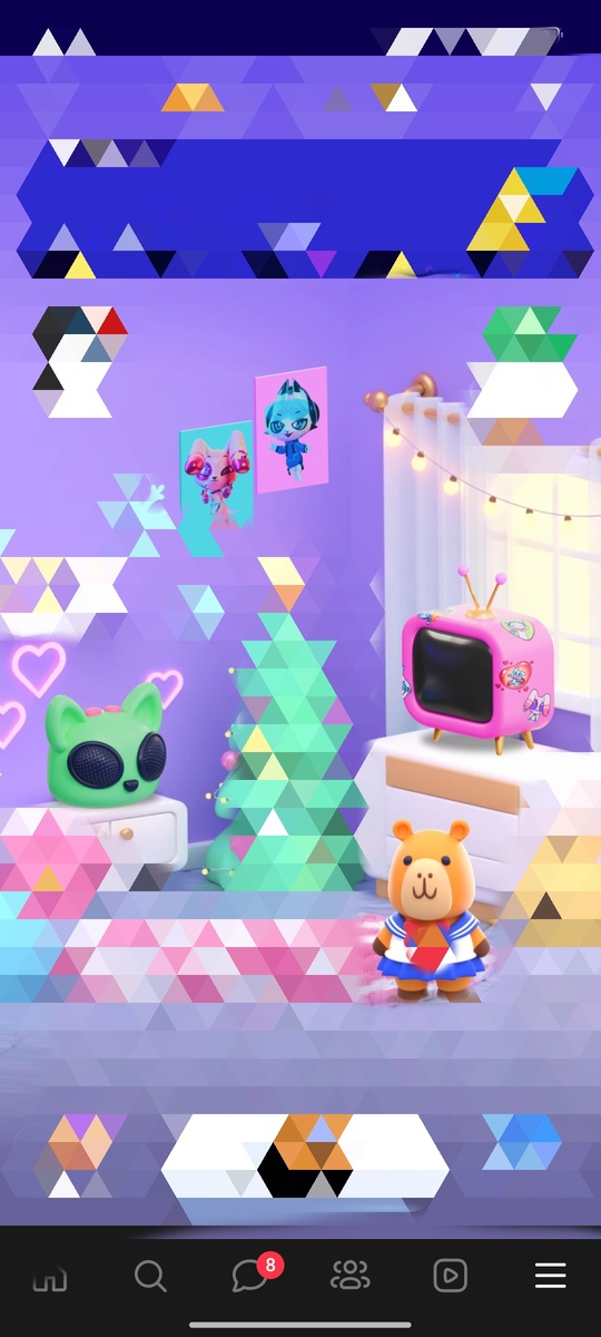 Фандомная комната. Здесь обитают любимые персонажи и играет k-pop