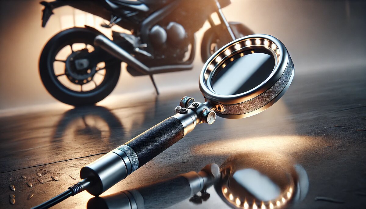 Досмотровое зеркало с подсветкой для авто и мотоциклов