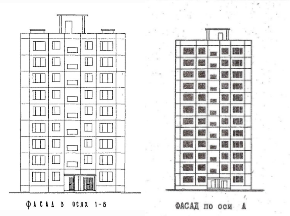 1-464Д-88 (слева) и 1-464Д-108 (справа). Коллаж автора из оригинальных чертежей