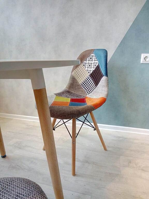 Интерьерный дизайнерский кухонный стул "Пэчворк"