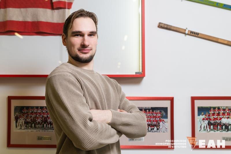    Фото: ЕАН, Ирина Кинзабаева / Нападающий «Автомобилиста» Семен Кизимов