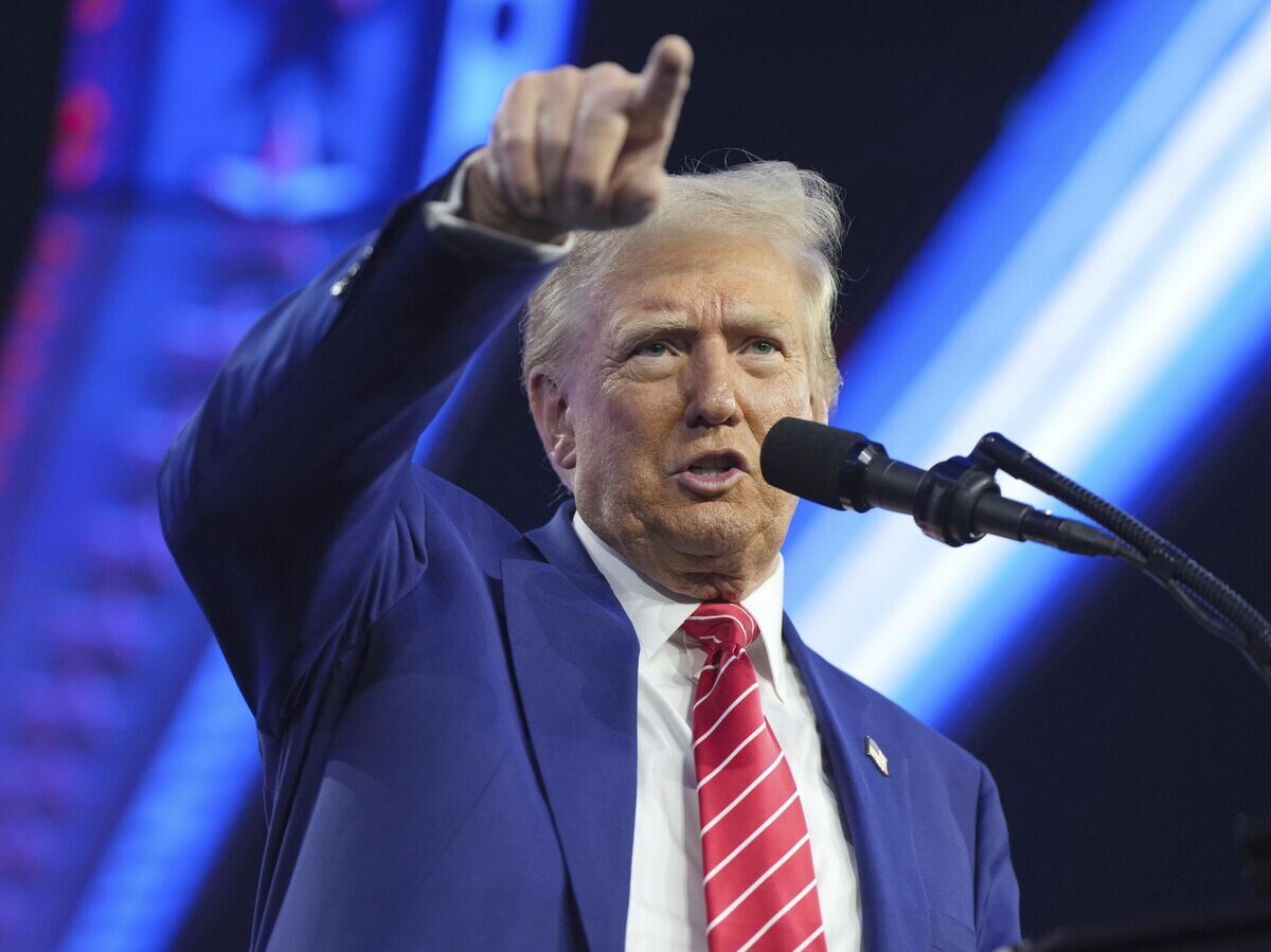    Избранный президент США Дональд Трамп во время выступления в Фениксе© AP Photo / Rick Scuteri