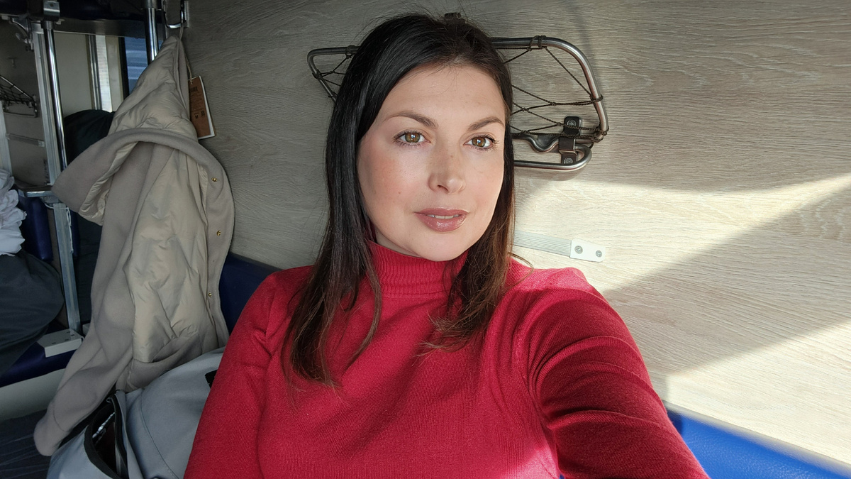 Фото автора в поезде