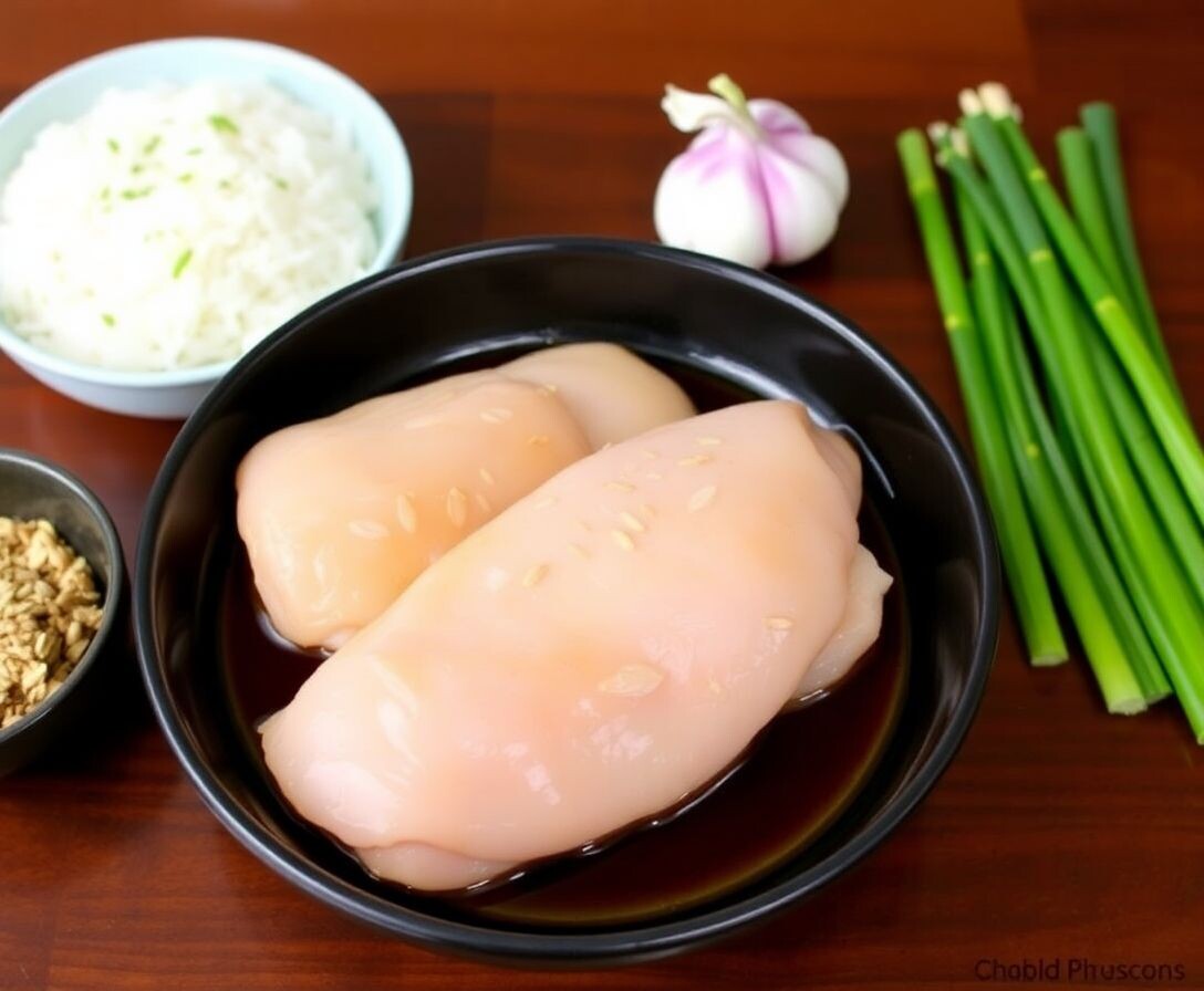 Для приготовления курочки в соусе терияки вам понадобятся следующие ингредиенты.