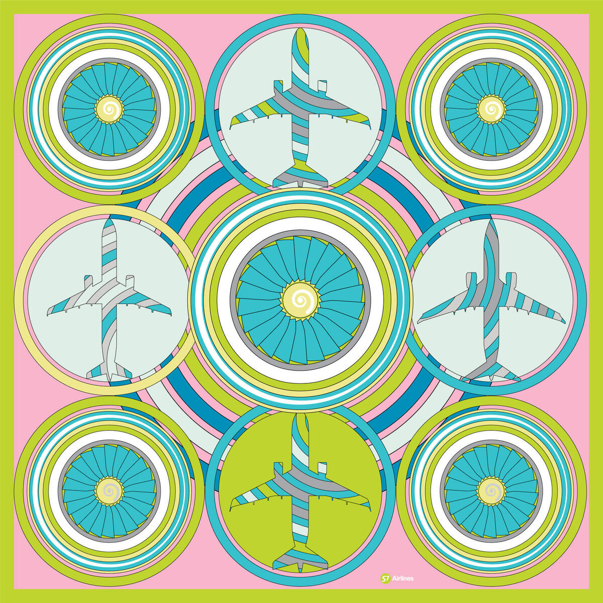    Мерч для авиакомпании S7, созданный художницей и дизайнером Ольгой НикичАрхивы пресс-службы