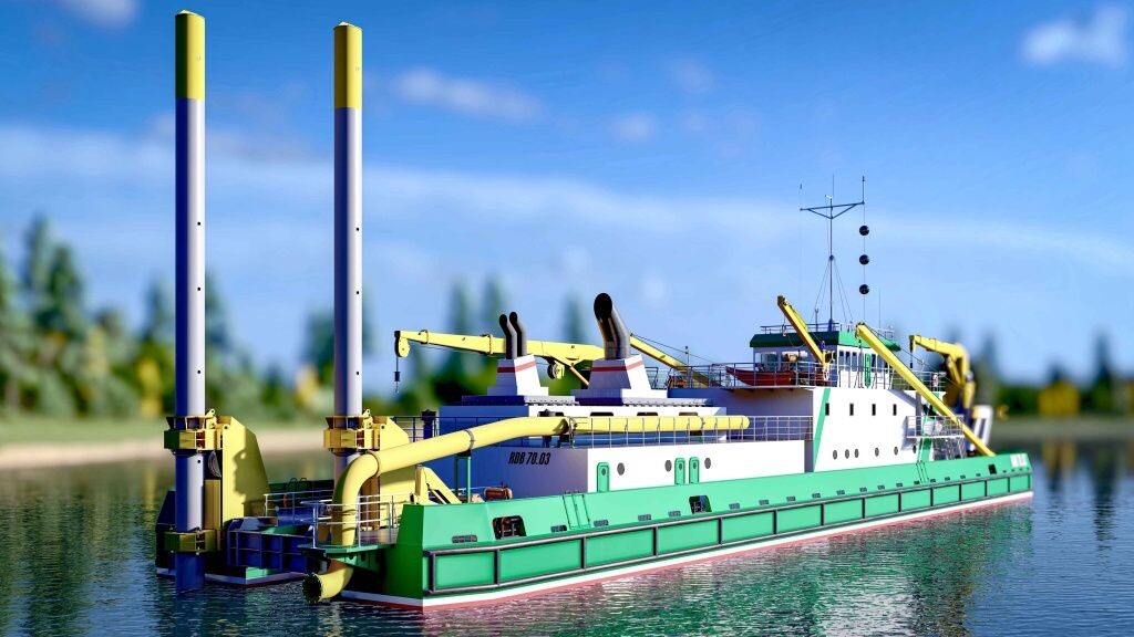 Концепт-проект RDB 70.03М1 несамоходного землесоса для работ на глубинах до 15 метров во всех регионах РФ