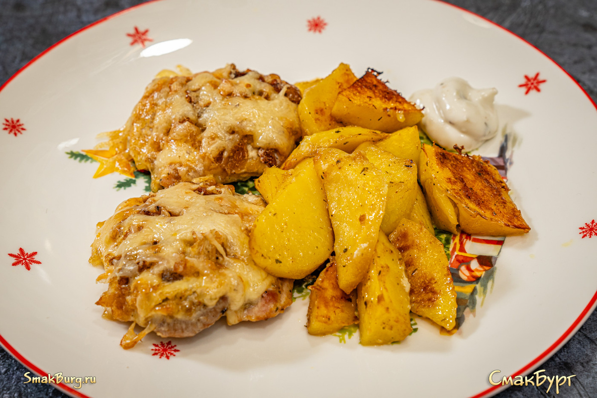 Курица с картошкой в духовке на одном противне - простой и вкусный рецепт для всех