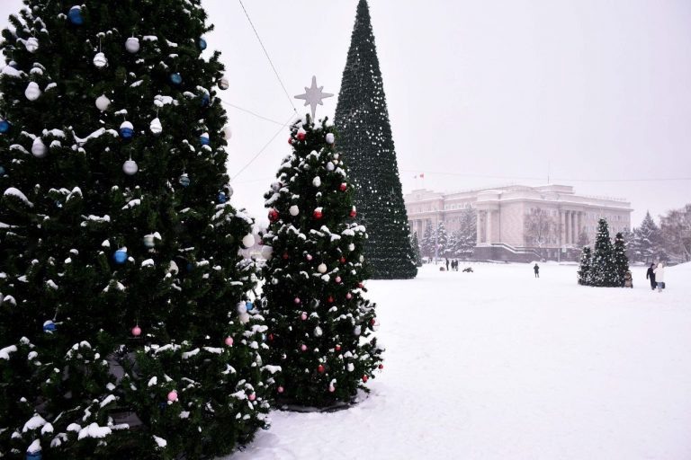    В центре Оренбурга заменят разбитые игрушки на ёлках Оренбуржье