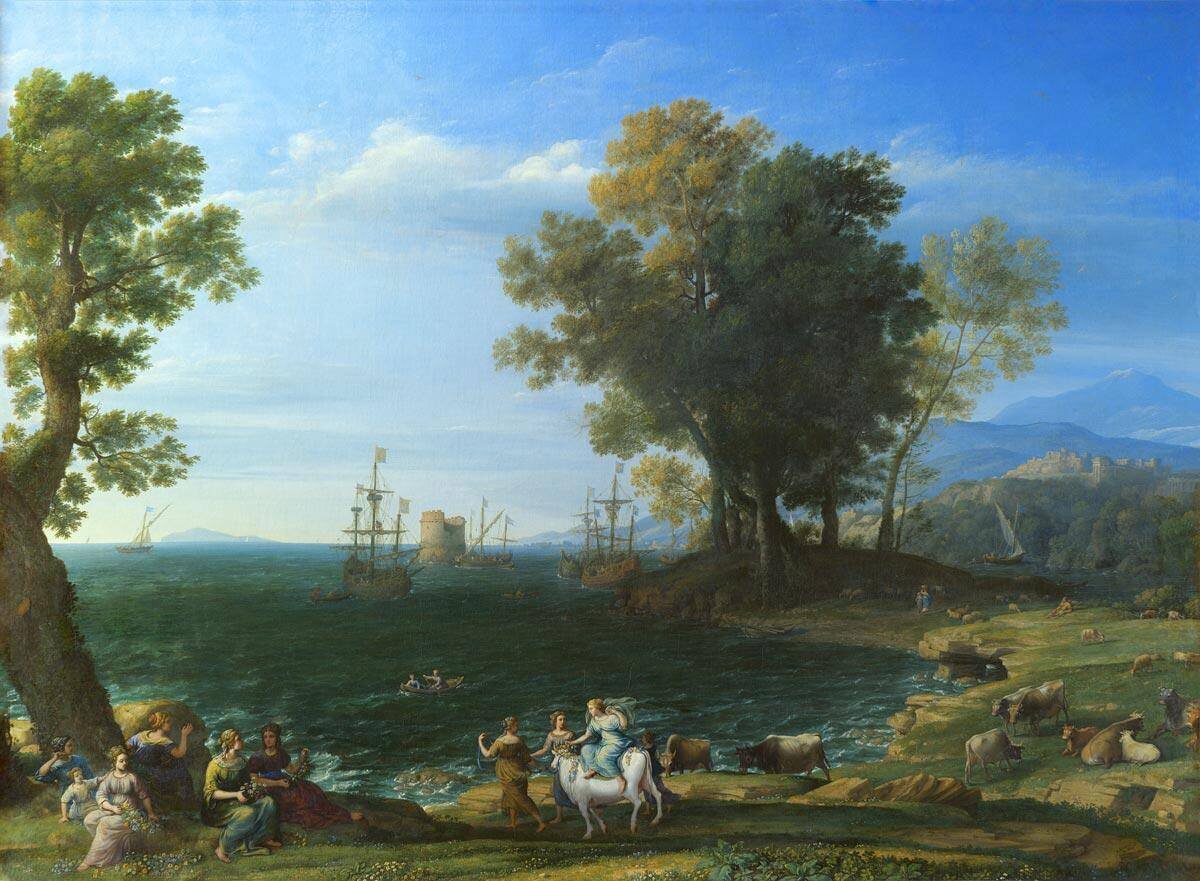 Клод Лоррен (Клод Желле). Похищение Европы. 1655