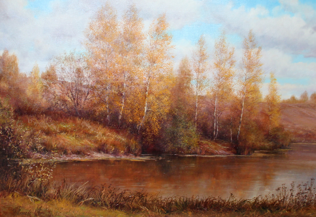 Облачный день. Октябрь. 70 х 100 см. 2013г