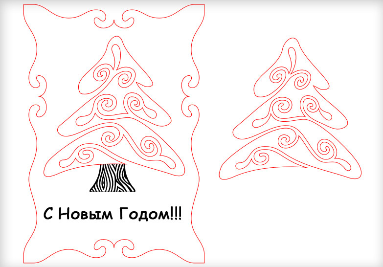 Макет для лазерной резки и гравировки