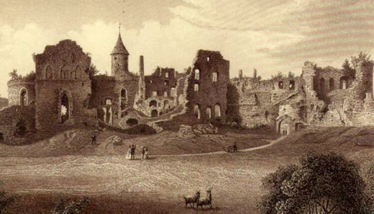 Руины епископского замка Гапсаля в XVIII веке. Гравюра Вильгельма Штафенхагена.