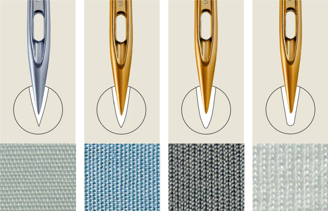 Виды острия у игл для трикотажа