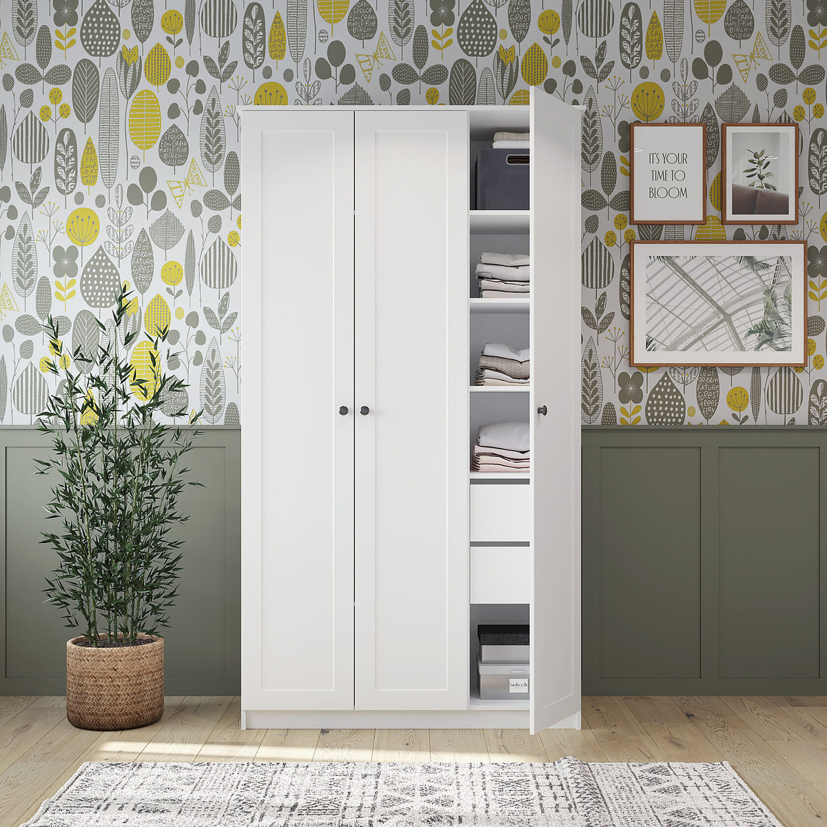 Шкаф трехстворчатый с ящиками Адель