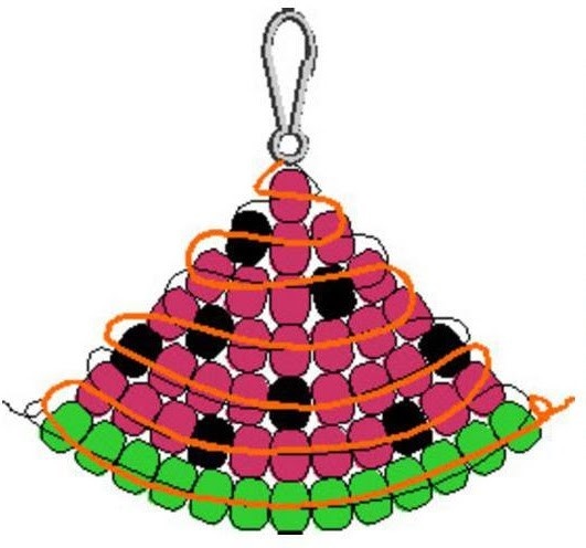 Схема плетения - Вариант 1 - три цвета