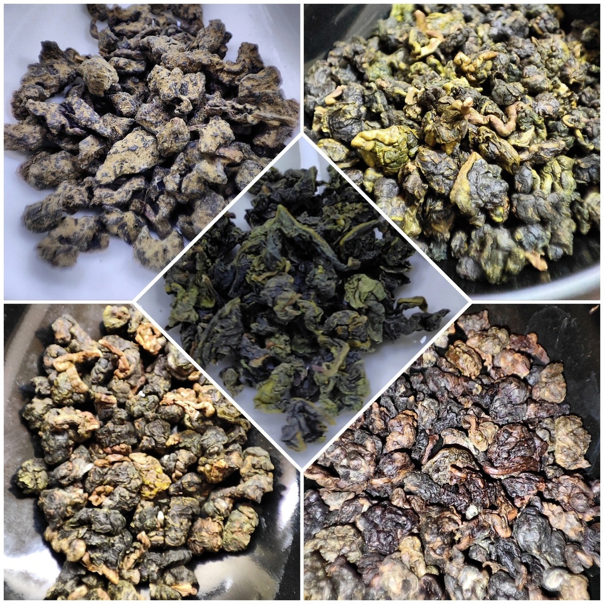 Отличительная черта чайного сорта Улун - это плотно скрученные чайные листья .