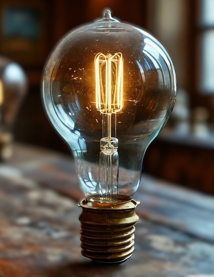 Лампа накаливания — это устройство, в котором электрическая энергия преобразуется в световую. Принцип её работы основан на свойстве проводника нагреваться при прохождении сквозь него электрического тока.