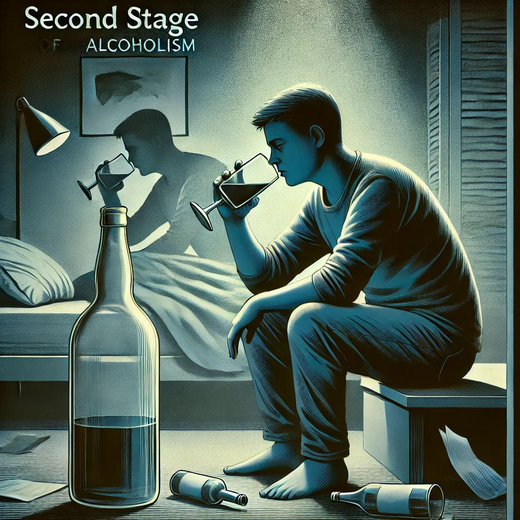 Человек пьёт в одиночестве в тускло освещённой комнате