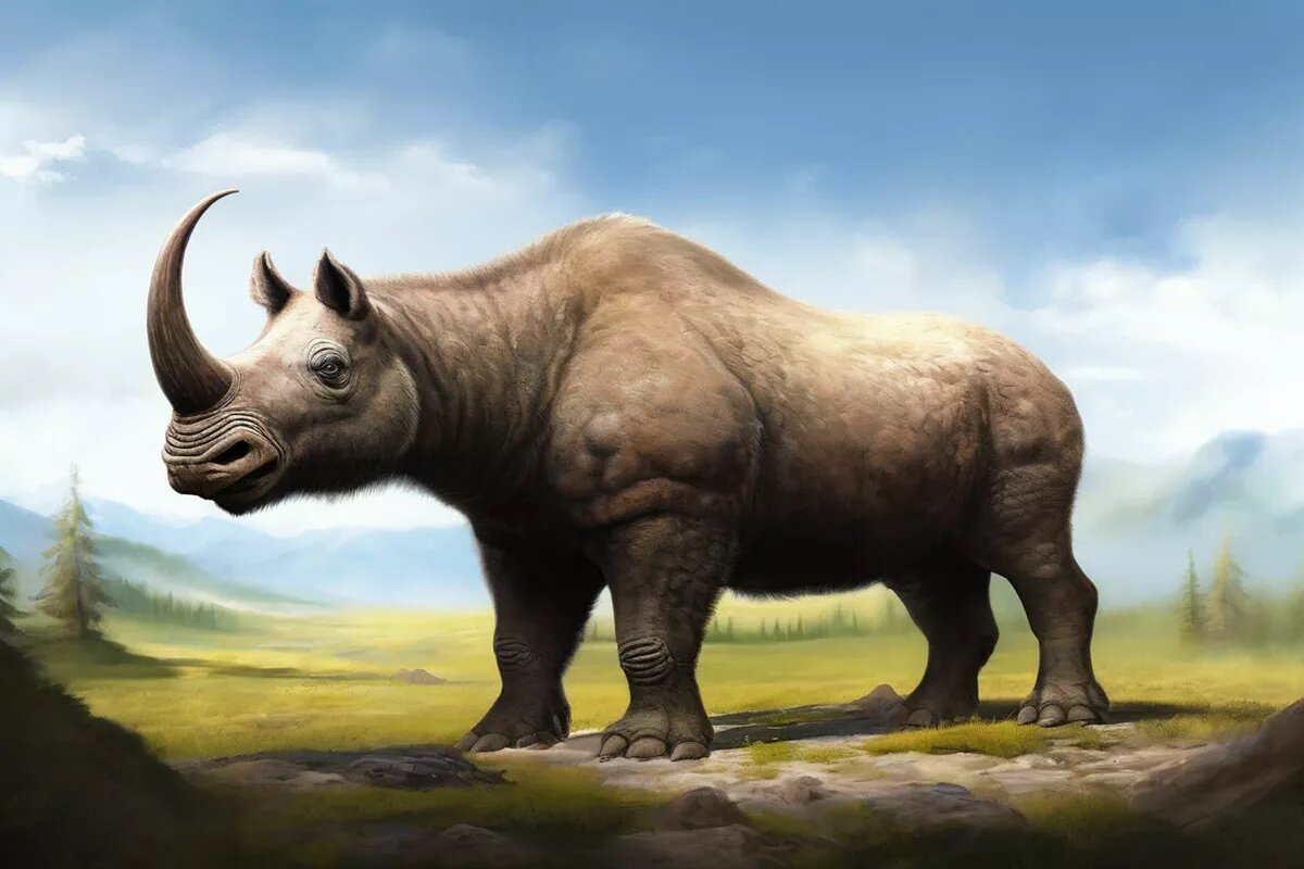 Вот такие чудища обитали на Тамани миллион лет назад. Есть гипотеза, что эласмотерии – прототип мифического единорога.
Фото: Нейросеть shedevrum.ai