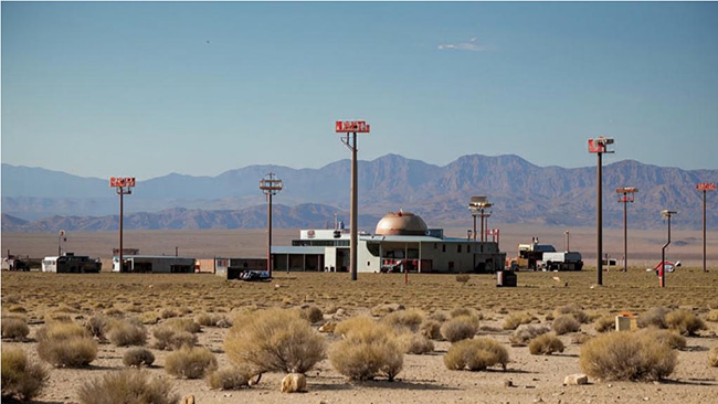 Зона 51, штат Невада - место, где, по слухам, правительство США скрывает инопланетян