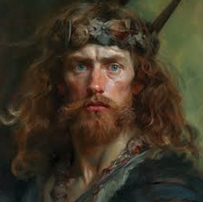 Ниал Девять Заложников (? - 452 н.э.). Не самый канонический портрет, но мне он кажется убедительным