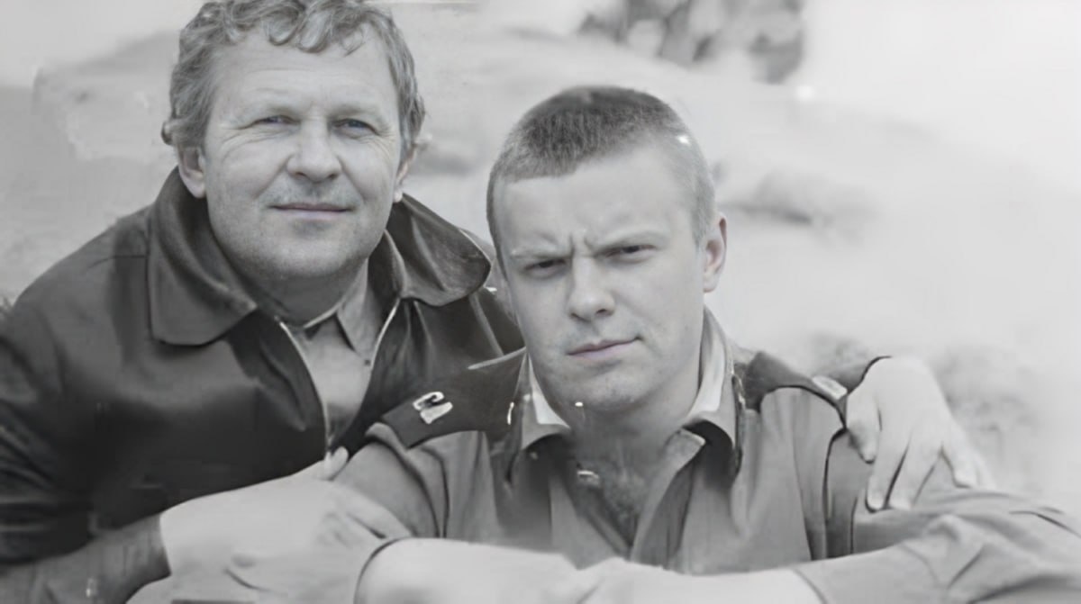 Сергей Супонев в молодости с отцом Евгением Супоневым