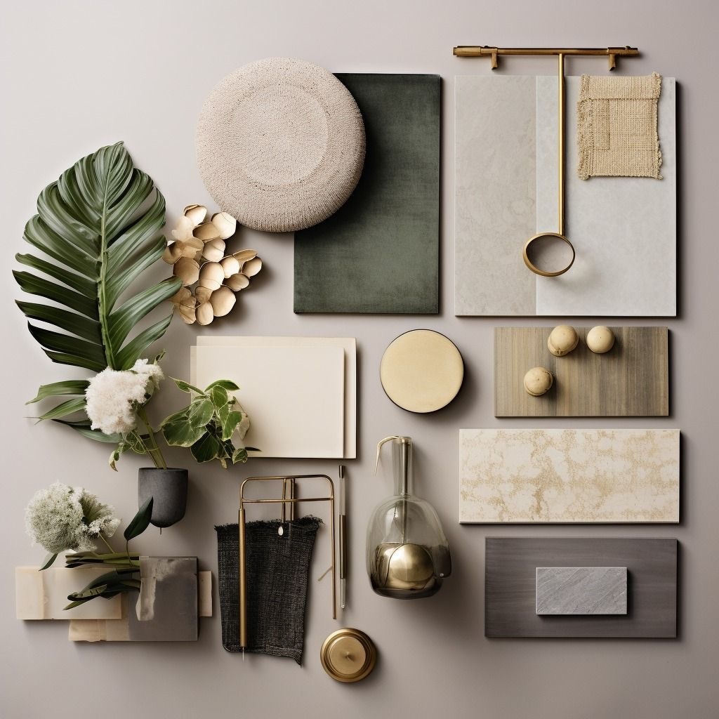 Мудборд "Сочетание материалов и цветовая гамма" 