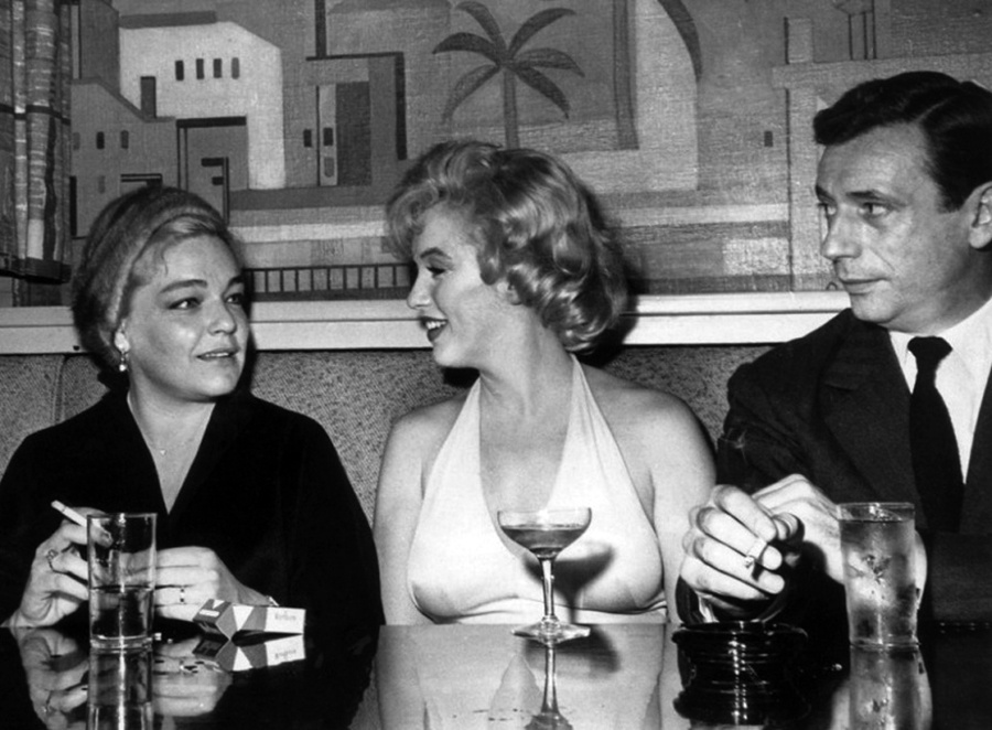 Симона Синьоре, Мэрилин Монро и Ив Монтан