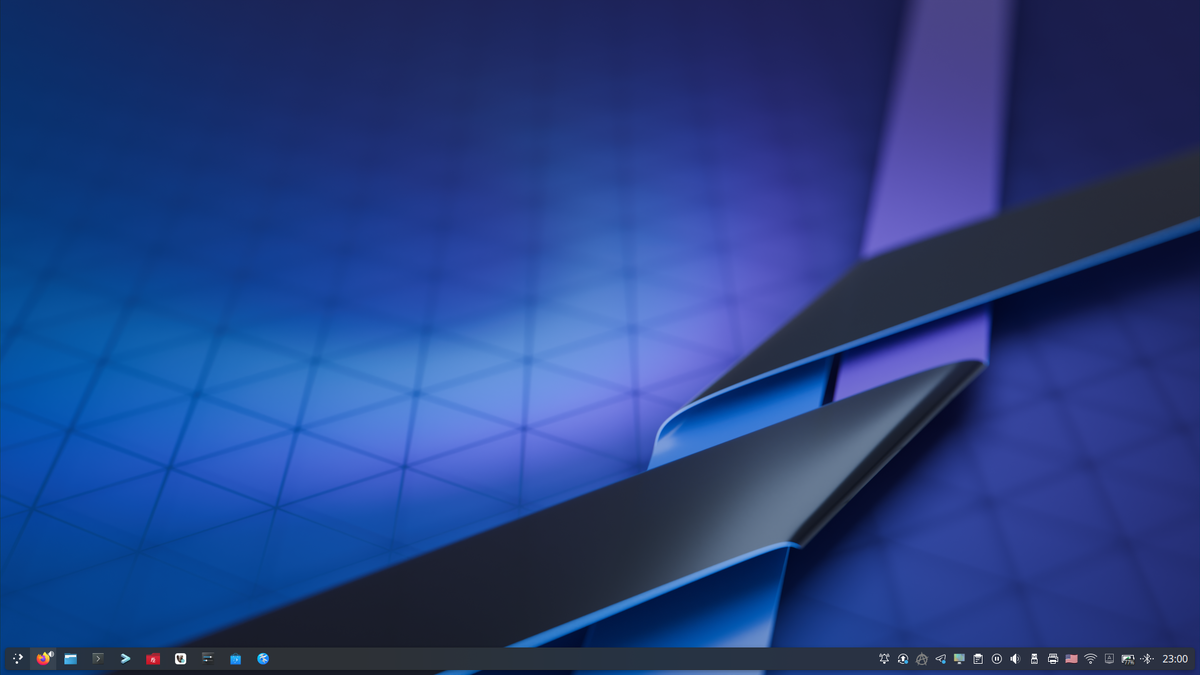 Стандартная панель в KDE Plasma 6