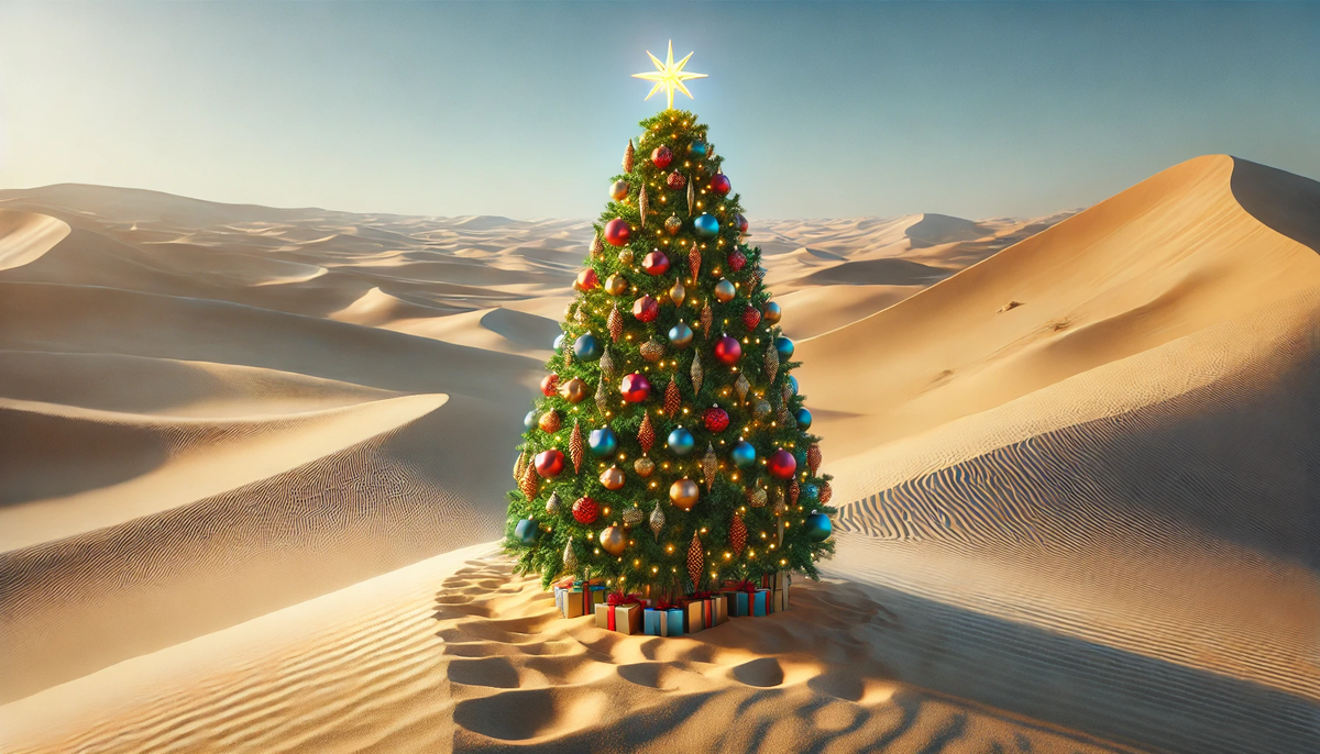 Елка в пустыне