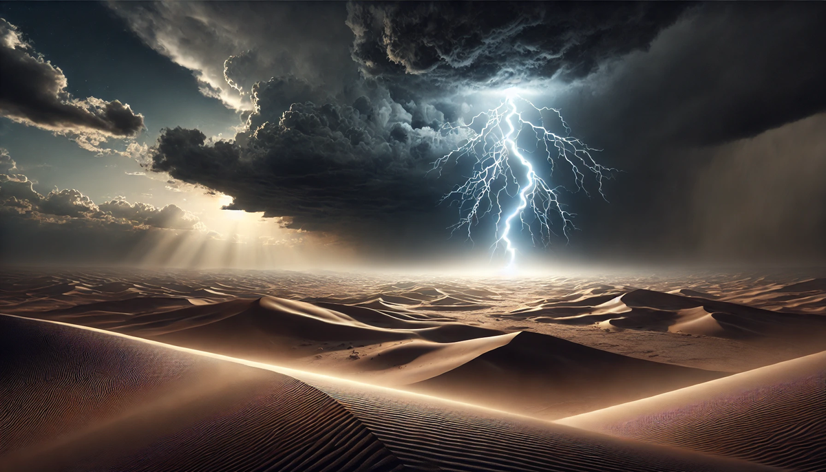 Молния в пустыне