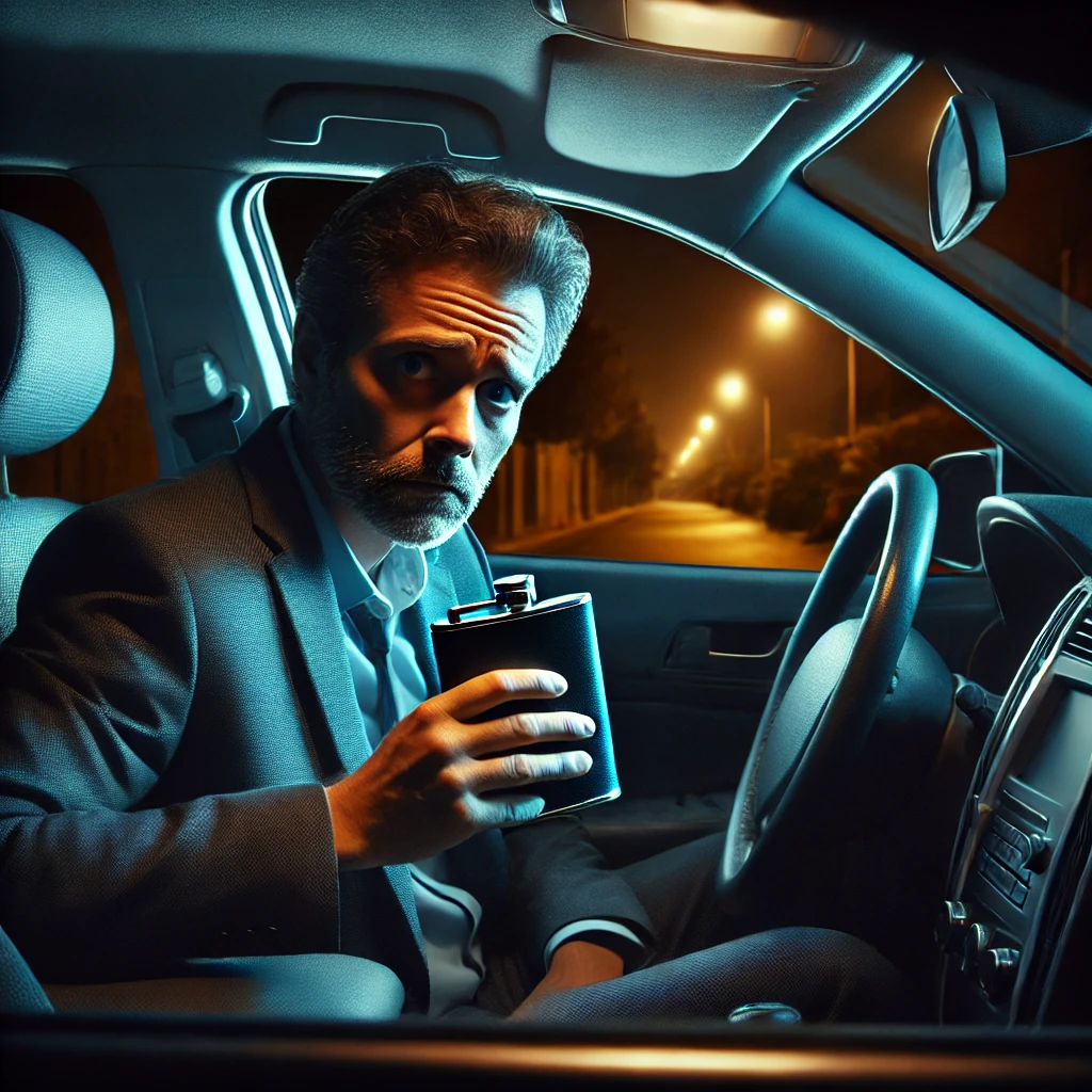 Мужчина скрывает от других свое употребление