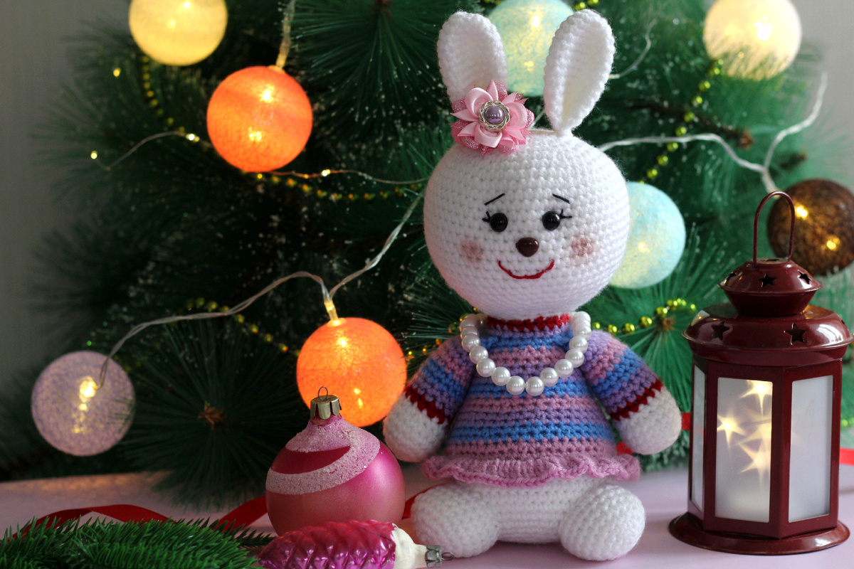 Вязаная игрушка-амигуруми, ручная работа