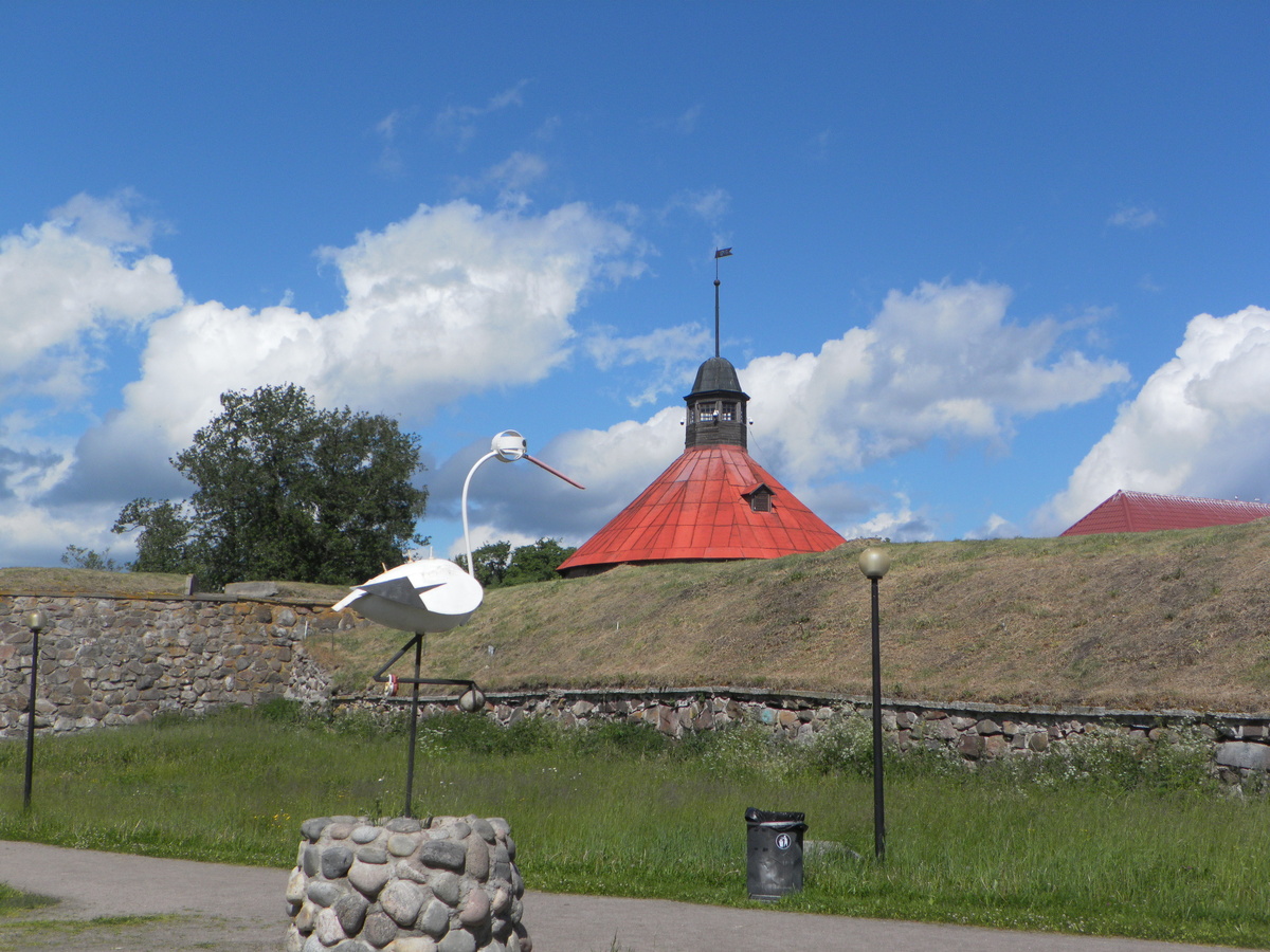 Вид на Круглую башню Приозерск.