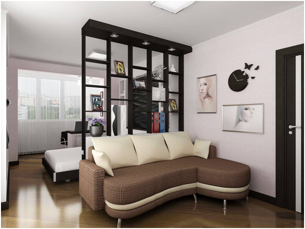 Рациональное зонирование малогабаритной гостиной