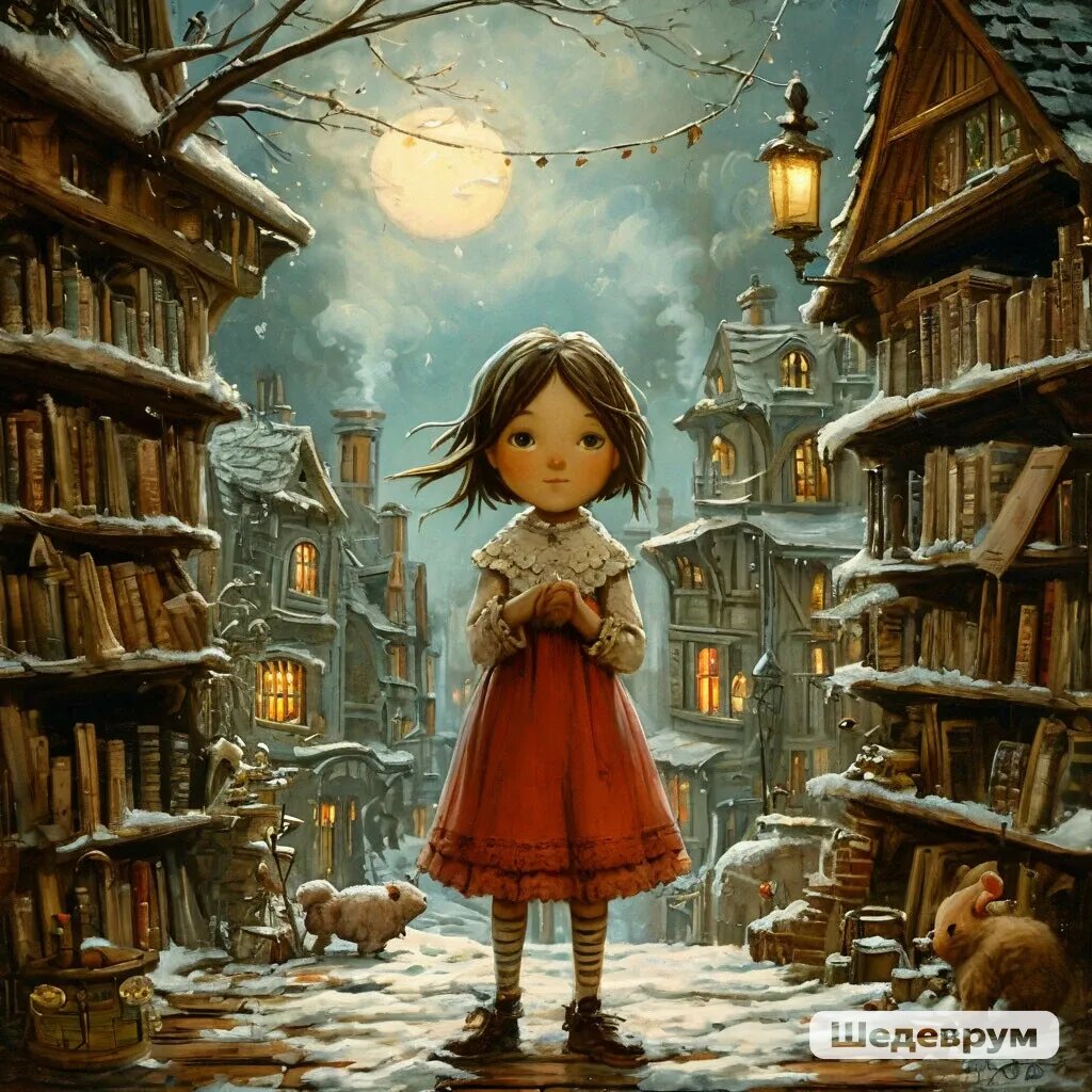 Промт название статьи. С первого раза получилось. Правда башмаки не подходят. Но считайте, что это другая девочка в такой же ситуации