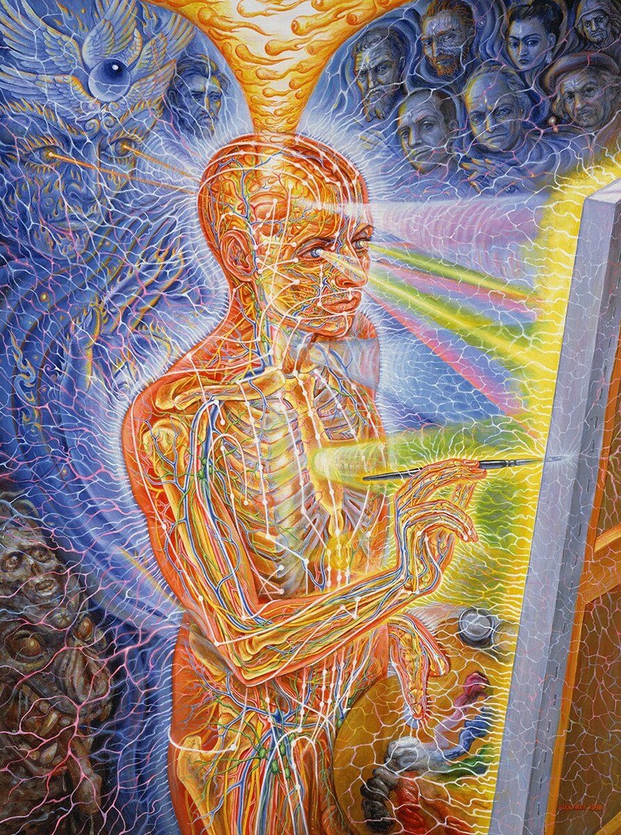 Painting by Alex Grey Alex grey paintings, Alex gray art, Grey art