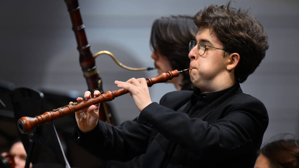 Тембры старинных духовых инструментов придали звучанию «Рождественской оратории» дополнительное обаяние.📷Фото: Иван Водопьянов / Коммерсантъ