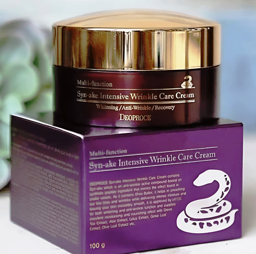 Deoproce крем для лица с пептидом змеи Syn-Ake Intensive Wrinkle Care Cream