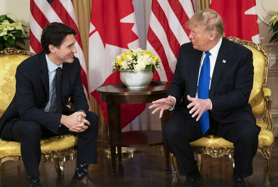    Джастин Трюдо и Дональд Трамп