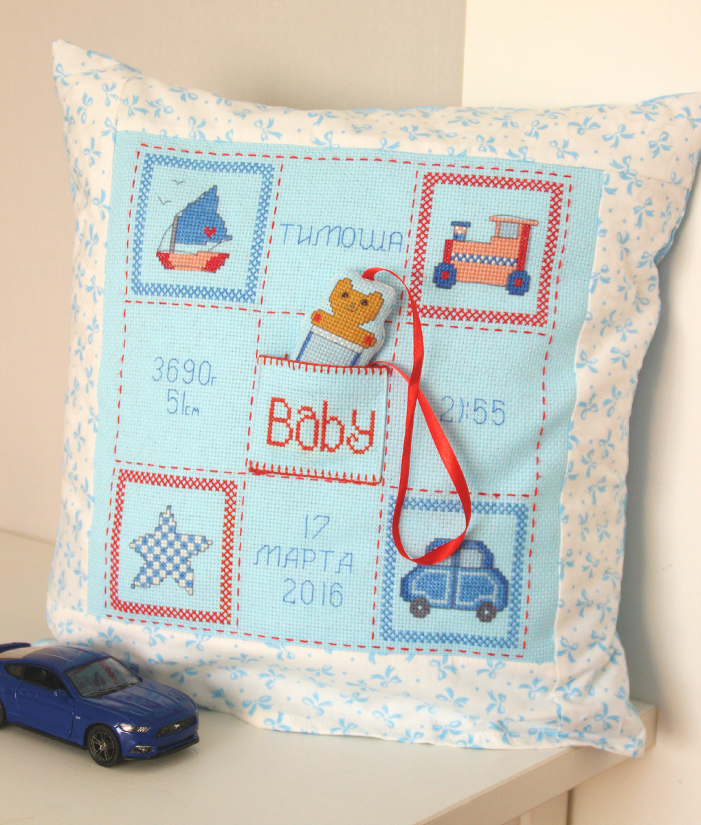 Метрика по схеме из журнала "Вышиваю крестиком"