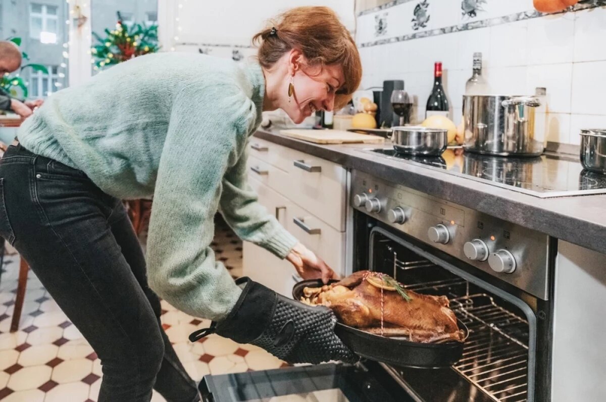    Гусь в духовке.