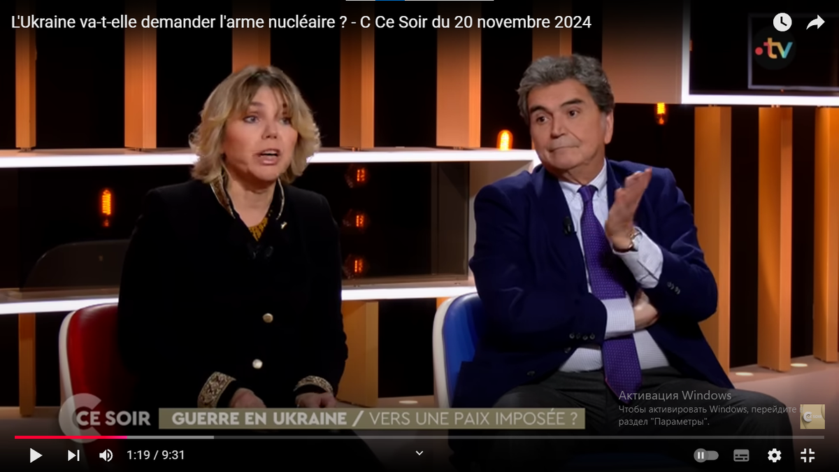 Мельничук и Пьер Леллюш. Фрагмент из передачи. С канала TV5 в YouTube.