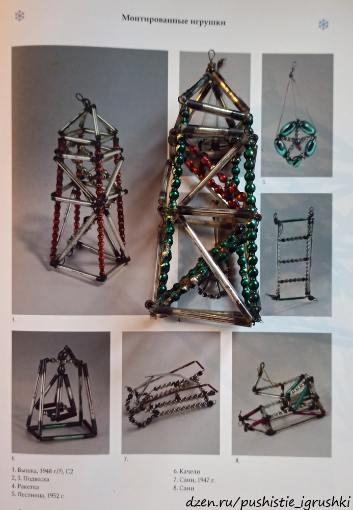 Фото игрушки из коллекции автора на фоне каталога Советские елочные украшения для иллюстрации