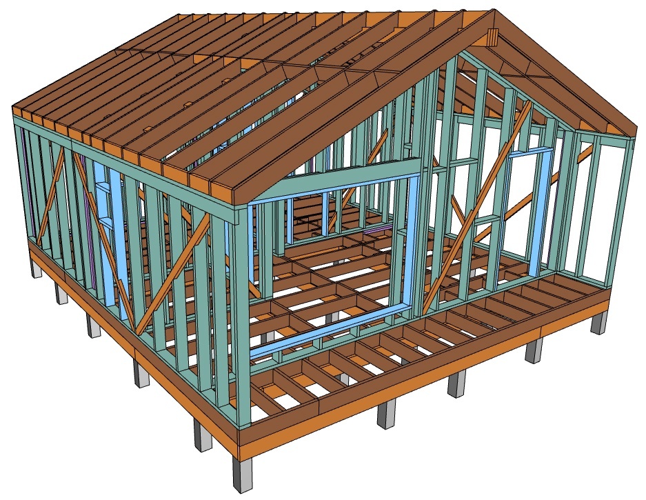 Каркас дачного дома
