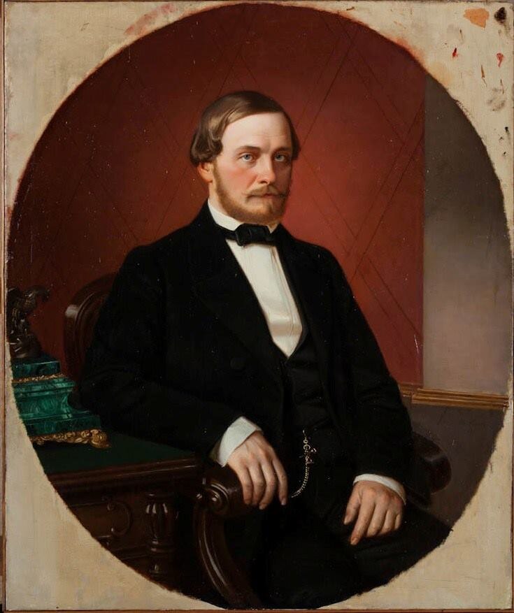 Efim Fedorovich Guchkov by Carl Johan Lasch (1860, GIM)