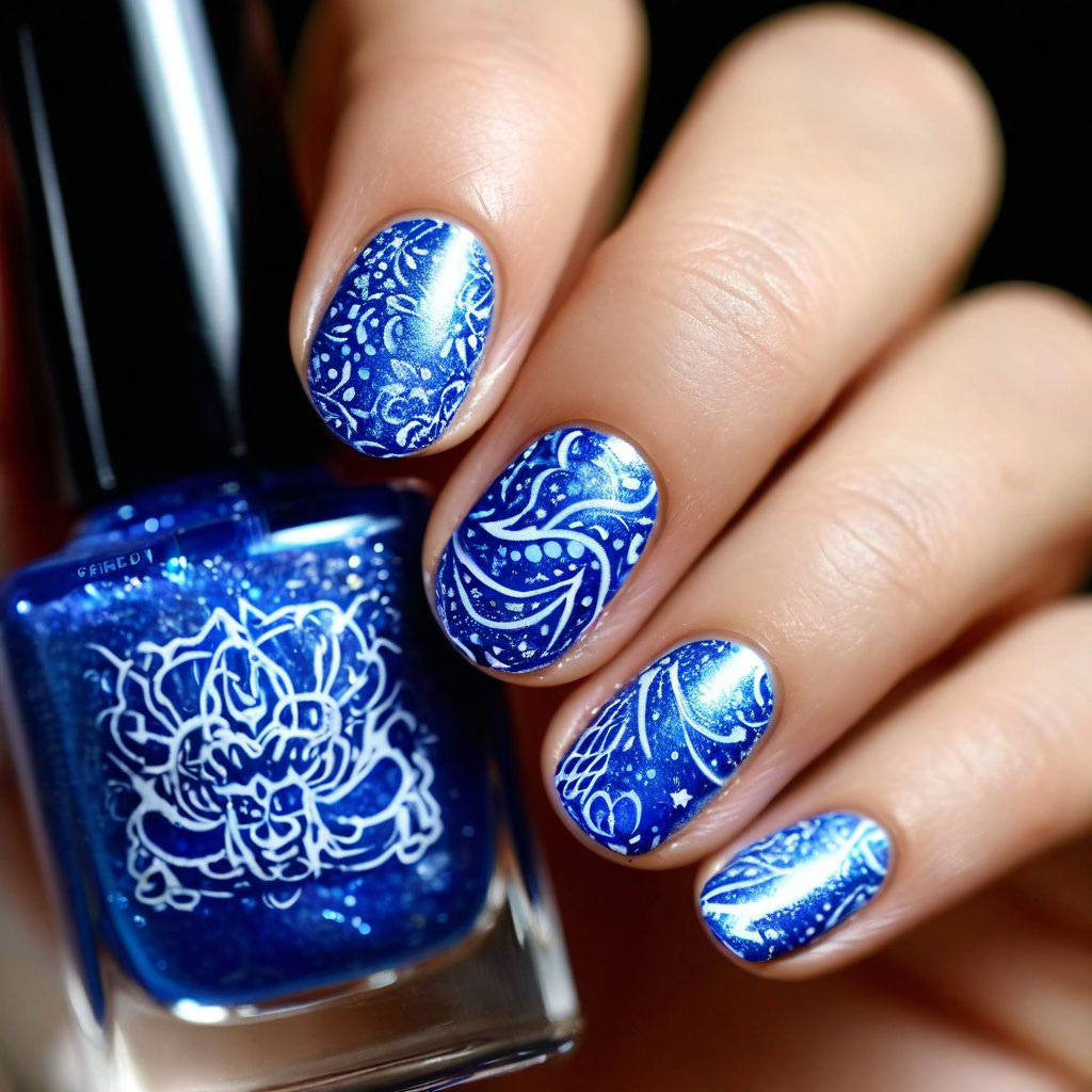 Маникюр с использованием стемпинга