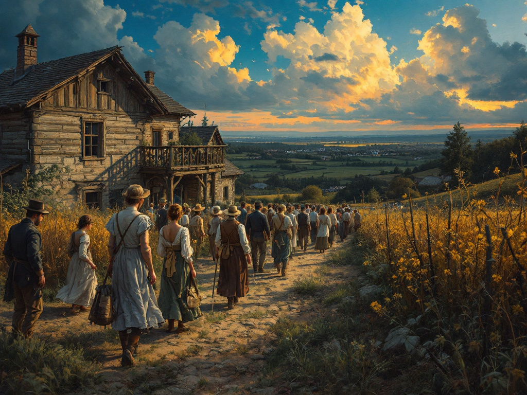 Коллаж на тему "Крестьяне потеряли землю"