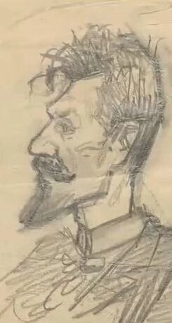 Дружеский шарж на Евгения Ивановича Вашкова. 